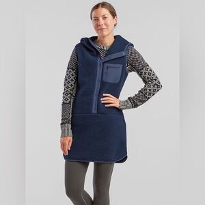 Title Nine: Annapurna Fleece Dress, NWTS, Midnight/Stormy Blue - S